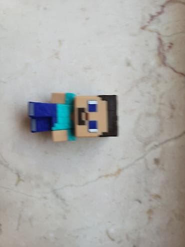 oyuncaq masin: Minecraft Steve fiquru – mini oyuncağ - Dizayn: Piksel üslubunda, mavi — 1
