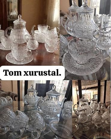 xrustal güldan: Çay dəsti, Xrustal, 6 nəfərlik — 1