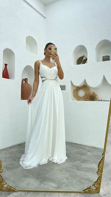 белые новые кеды: Ziyafət donu, Maksi, M — 2