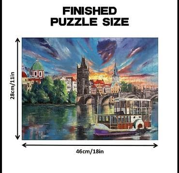 Спортивные игры: 500 hissəli “Praqa – Yağlı boya üslubunda” pazl - Qutu: 1 ədəd, 500 — 2