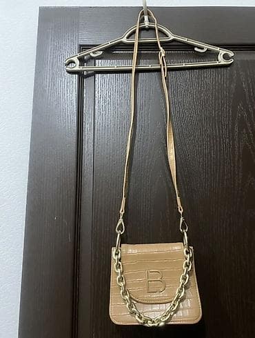 Сумки для инструментов: Bej rəngli qadın çantası – kroko fakturalı - Material: kroko — 2