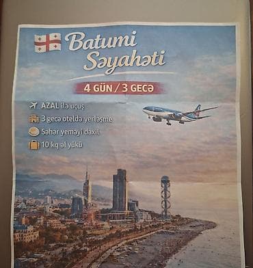 Batumi Səyahəti – 4 gün / 3 gecə Paketə daxildir: - AZAL ilə uçuş - 3