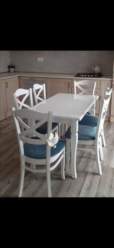 Mətbəx üçün, Yeni, Dördbucaq masa, 4 stul