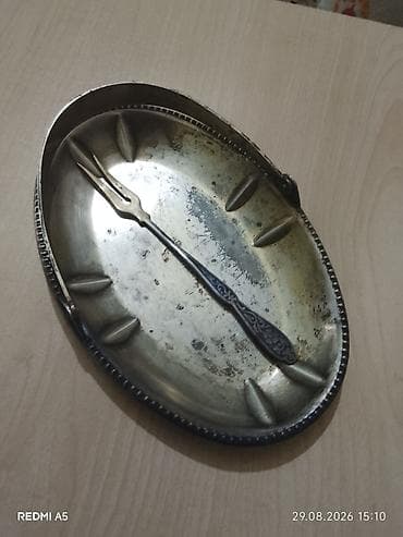 ceni: Metal oval konfet/qəlyanaltı səbəti və bəzək çəngəli dəsti - — 2