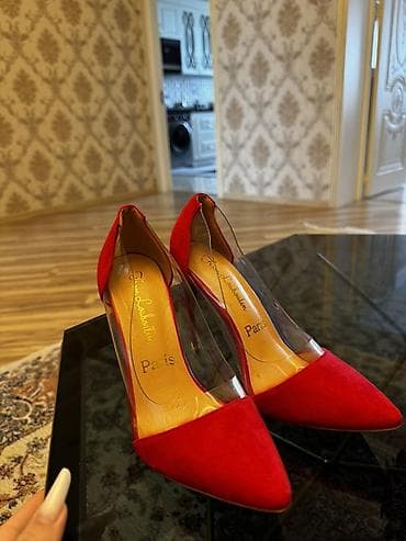 campus ayaqqabı: Qadın klassik stilettolar – qırmızı rəng - Dizayn: İti burunlu, incə — 2