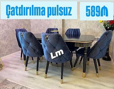 led isiq cerime: Oval masa, 6 stul — 1