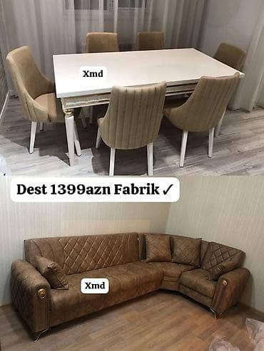 Fabrik istehsalı mebel dəsti - Qonaq otağı üçün yumşaq künc divan