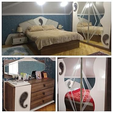 ucuz yataq dəstləri: İkinəfərlik çarpayı, Dolab — 1