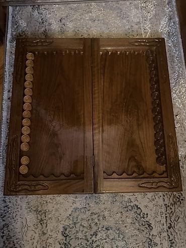 Нарды: Əl işli taxta nərd dəsti - Material: möhkəm təbii ağac (cilalanmış — 3