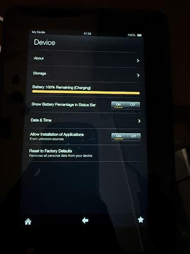 umio tablet: Amazon Kindle Fire planşet + orijinal şarj cihazı 2012 il, 16 gb - — 3