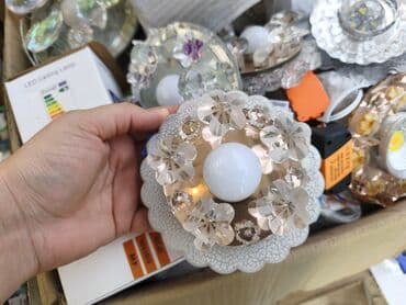 Картины и портреты: Led люстра, 1 лампа, Хрусталь — 1