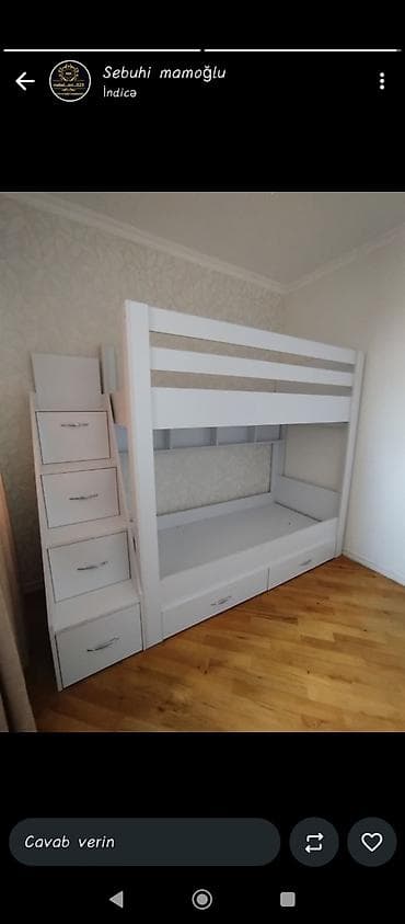 Oğlan və qız üçün, Yeni, Çarpayı, Matras ilə, Siyirməli, Laminat