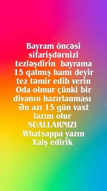 oğlan saç kəsimləri: Mebellərin təmiri, bərpası — 1