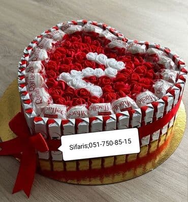 qadın üçün hədiyyə: Bas herflerle hazirlanan kinder xoncalar sifarisle — 2