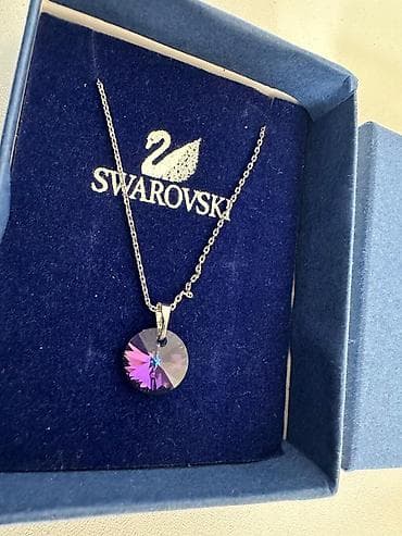 Toy paltarları və aksesuarları: Swarovski boyunbağı - Brend: Swarovski - Model: dairəvi kristal asma — 3