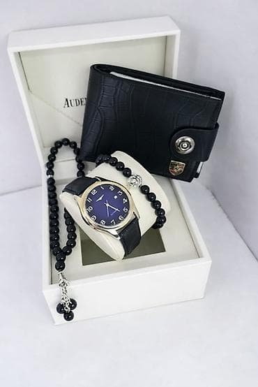 Zərgərlik əşyaları: Klassik Saat dəsti, rəng - Qara — 1