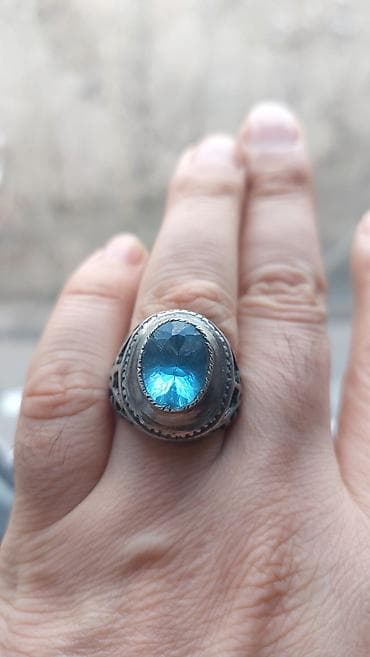 обручальное кольцо: Кольцо, Серебро, Топаз — 5