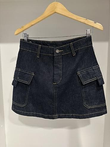 jılet: Prada denim dəst – jilet və ətək - Material: qalın tünd indiqo denim — 2