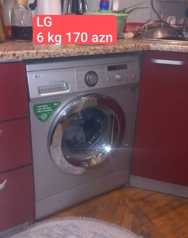 Paltaryuyan maşınlar: Paltaryuyan maşın LG, 6 kq, İşlənmiş, Avtomat, Qurutmasız, Kredit yoxdur, Ünvandan götürmə — 1
