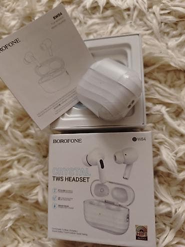 Qulaqcıqlar: BOROFONE BW84 Crystal TWS Headset – simsiz stereo qulaqlıq — 1