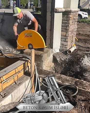 gunluk temizlik iş ilanları: Beton kəsmə–deşmə xidməti - Dəmirsiz və armaturlu betonun kəsilməsi — 8