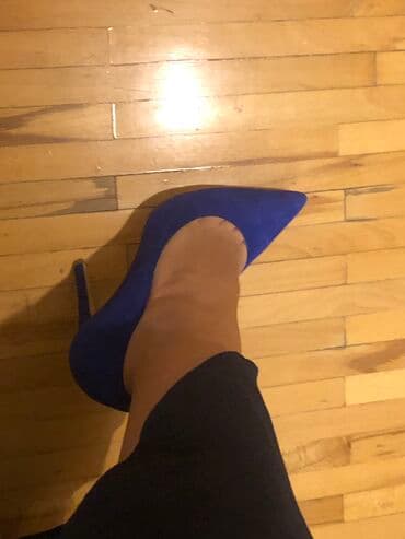 derihan ayakkabı: Tuflilər, Ölçü: 38, rəng - Göy, İşlənmiş — 8