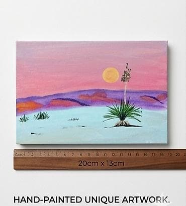 Şəkillər, tablolar: Əl ilə çəkilmiş unikal tablo – “Səhra Günbatımı” Ölçüyə görə qiymət — 2