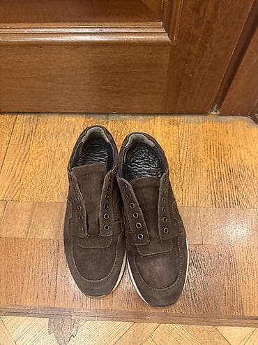 Туфли: Kişi ayaqqabısı – zamşa idman-klassik üslub - Rəng: tünd qəhvəyi - — 1