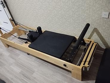 suru: Pilates Reformer trenajoru – taxta karkaslı, tənzimlənən yay müqavimət — 6