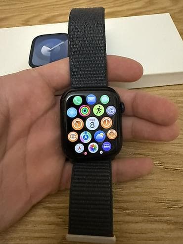 ayfon saat seria 9: Smart saat, Apple, Suya davamlı, rəng - Qara — 4