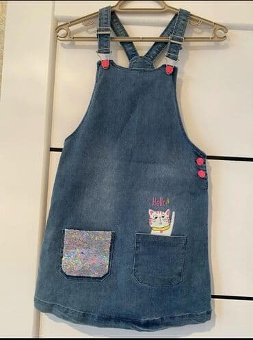 джинсовое платье для девочки: Don, Gündəlik, 9 - 10 yaş — 1