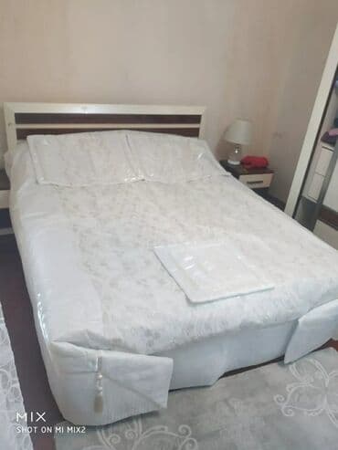 türk tekstil: Yataq üçün İşlənmiş rəng - Ağ Yataq örtüyü, Ödənişli çatdırılma — 6