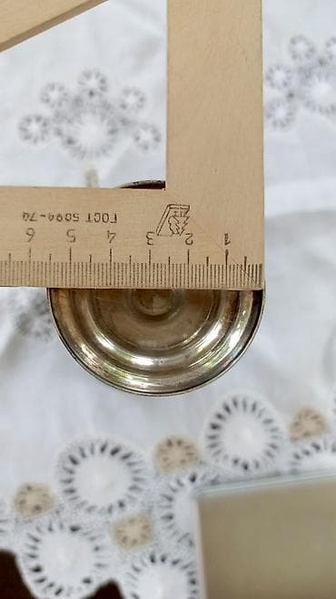 dekor qab: Qədəhlər, rəng - Gümüşü, Metal, 1 əd, Rusiya — 10