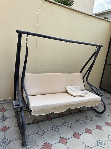 2el mebeler: İşlənmiş, Divan-yelləncək, Zontikli, Metal — 3