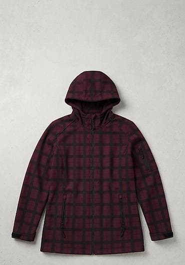 Верхняя одежда: Qadınlar üçün kapüşonlu softshell gödəkçə - Rəng və naxış: tünd bordo — 2