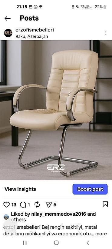 mebel materialı: Yeni, Təkərli, Qolları tənzimlənmir, Süni dəri — 8