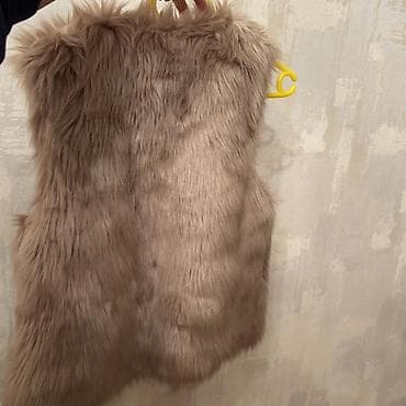 Личные вещи: Qadın üçün kürk jilet - Rəng: açıq bej/qaramel tonları - Material — 3