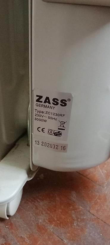 radiolar: ZASS ZC1230RF yağlı radiator (elektrik qızdırıcısı) - Güc: 3000 W - — 3