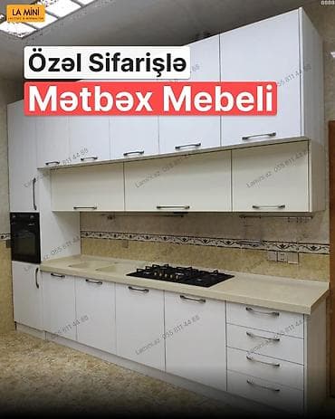 Özəl sifarişlə mətbəx mebeli - Lakonik və minimal dizayn - Üst və alt lalafo.az -da Özəl sifarişlə mətbəx mebeli - Lakonik və minimal dizayn - Üst və alt