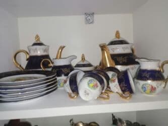 Mətbəx aksesuarları: Çay dəsti, rəng - Göy, Şüşə — 2