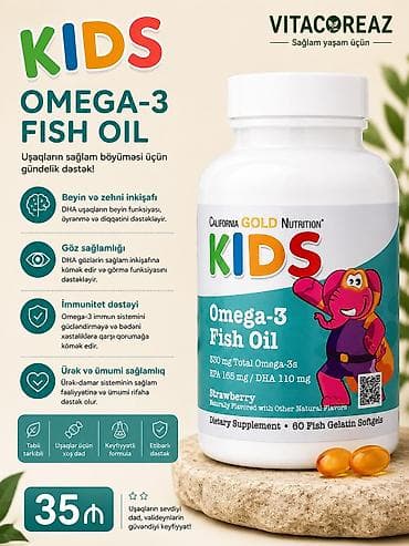 kinder joy will: 🐟 Kids Omega-3 Fish Oil — Uşaqlar üçün gündəlik sağlam dəstək 🌟 Beyin — 1