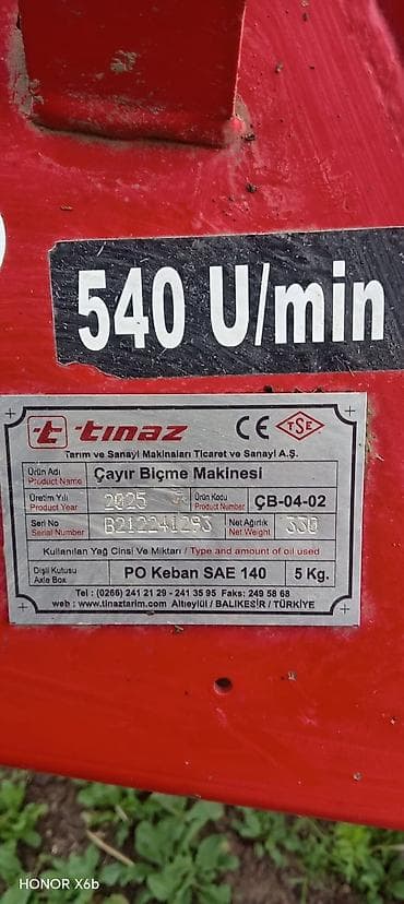 cobalt disk: Tunaz 165 diskli biçin qurğusu - Növ: Traktora qoşulan diskli ot — 6