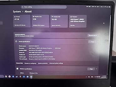 asus zenbook 14 oled: İşlənmiş ASUS TUF Gaming, 15.6 ", AMD Ryzen 7, 512 GB — 8