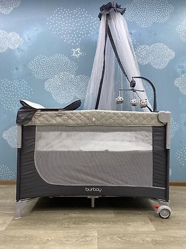 🌙✨ Burbay 3in1 ManeJ Çarpayı Körpənizin rahat yuxusu və