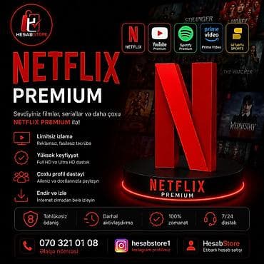 avtomobil gunluk: ❕️Netflix❕️ qeyd: günlük isdifadə üçün də netflix hesablarda veririk‼️ — 2