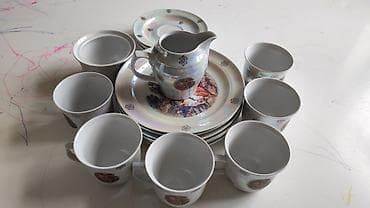 hamam naboru: Çay dəsti, rəng - Ağ, Farfor, Madonna, 6 nəfərlik, Almaniya — 3