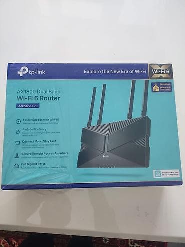 mini modem: TP-Link Archer AX23 – AX1800 Dual Band Wi‑Fi 6 marşrutlaşdırıcı — 1