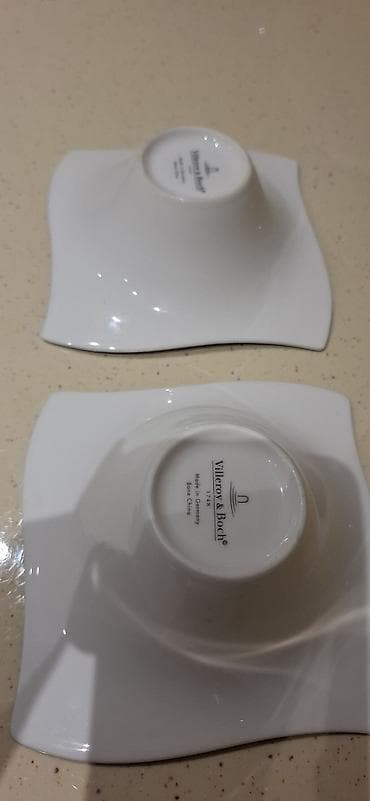 Столовые приборы: Тарелки, Набор из 2 шт., цвет - Голубой, Фарфор, Германия — 2