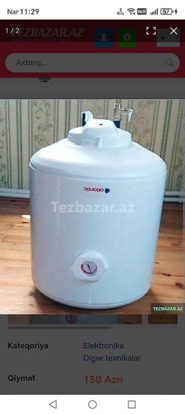 rokos qaz plitesi: Atlantic elektrik su qızdırıcısı – 50 litr - Brend: Atlantic (Comfort — 2