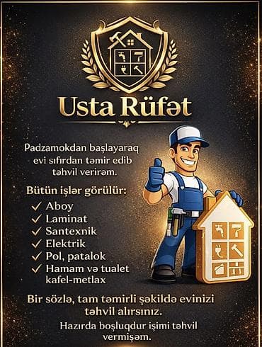 ventilyator temiri: Usta Rüfət Padzamokdan başlayaraq evi sıfırdan təmir edib təhvil — 1